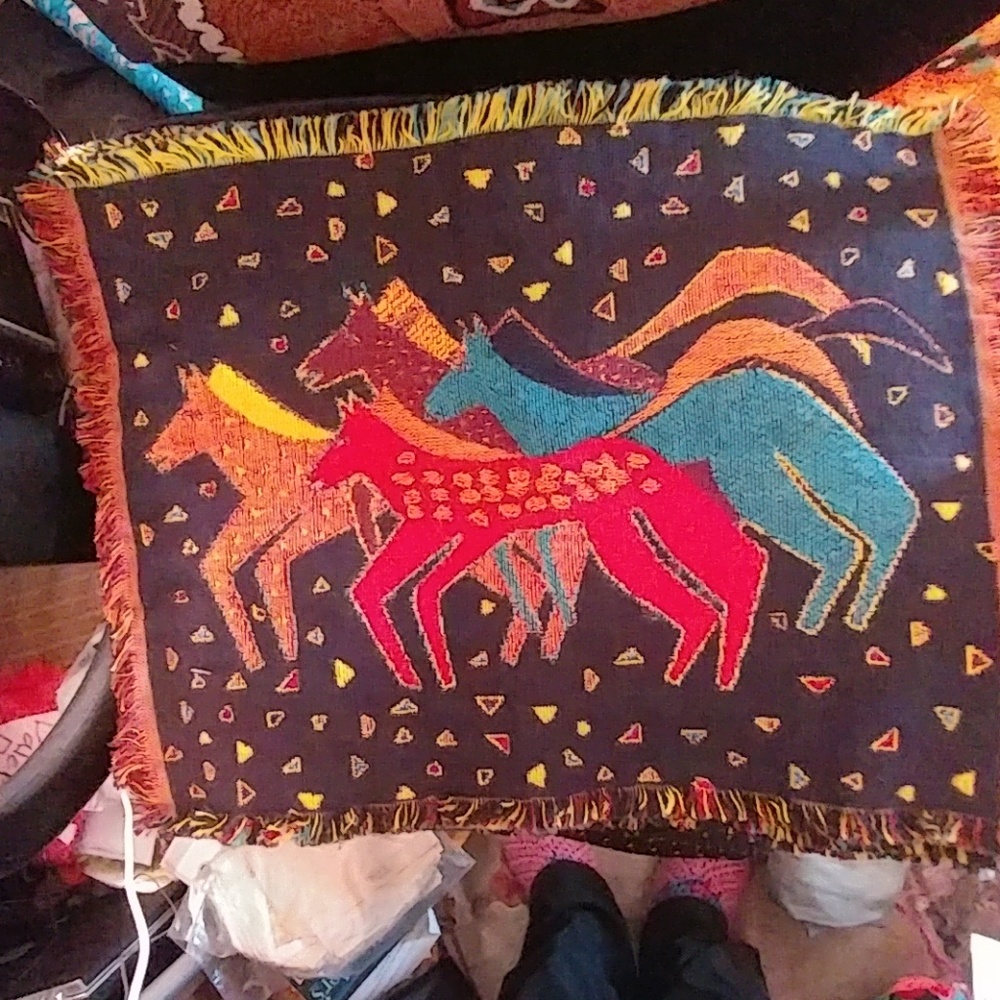 Four Laurel Burch Design cotton tapestry placemat